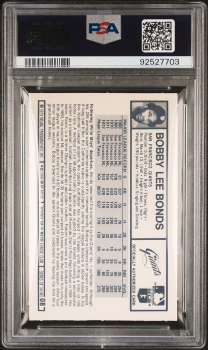 Bobby Bonds 1973 Kellogg's #8 PSA 9 - Collector Store LLC