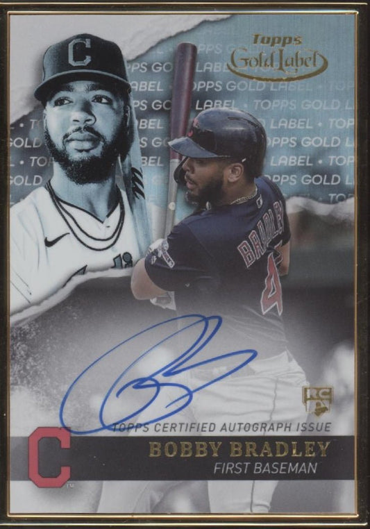 Bobby Bradley 2020 Topps Gold Label Framed RC Auto #GLA - BBR - Collector Store LLC
