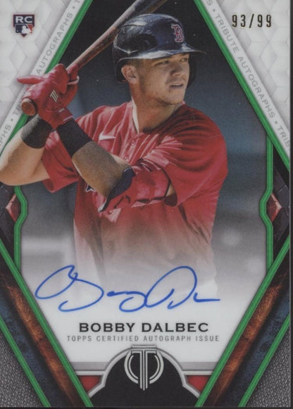 Bobby Dalbec 2021 Topps Tribute Green RC Auto 93/99 TA - BD - Collector Store LLC