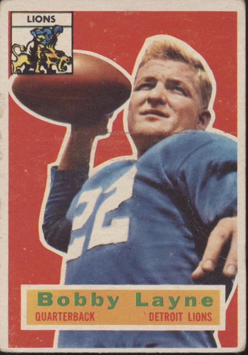 Bobby Layne 1956 Topps Detroit Lions #116 GD - Collector Store LLC