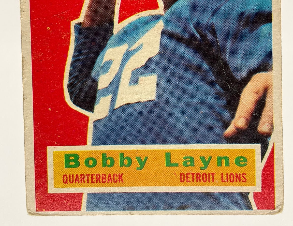 Bobby Layne 1956 Topps Detroit Lions #116 GD - Collector Store LLC