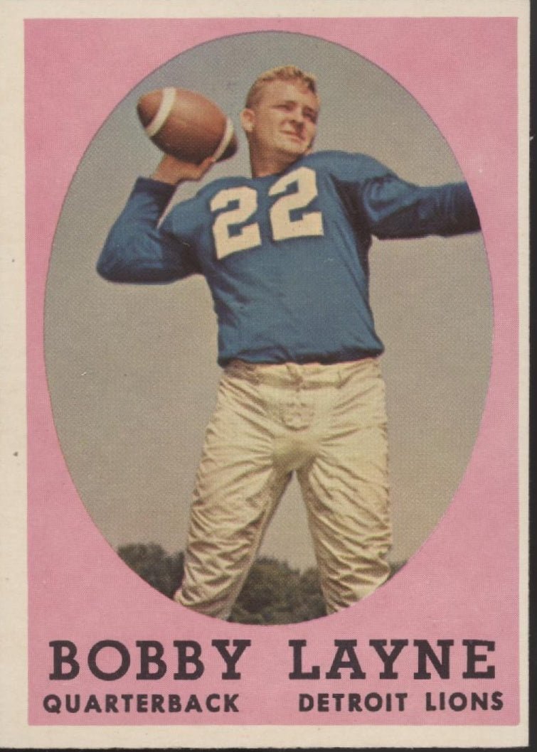 Bobby Layne 1958 Topps #2 Detroit Lions EX - Collector Store LLC