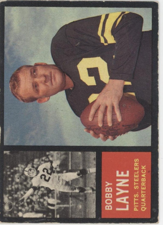 Bobby Layne 1962 Topps #127 Pittsburgh Steelers VG - Collector Store LLC