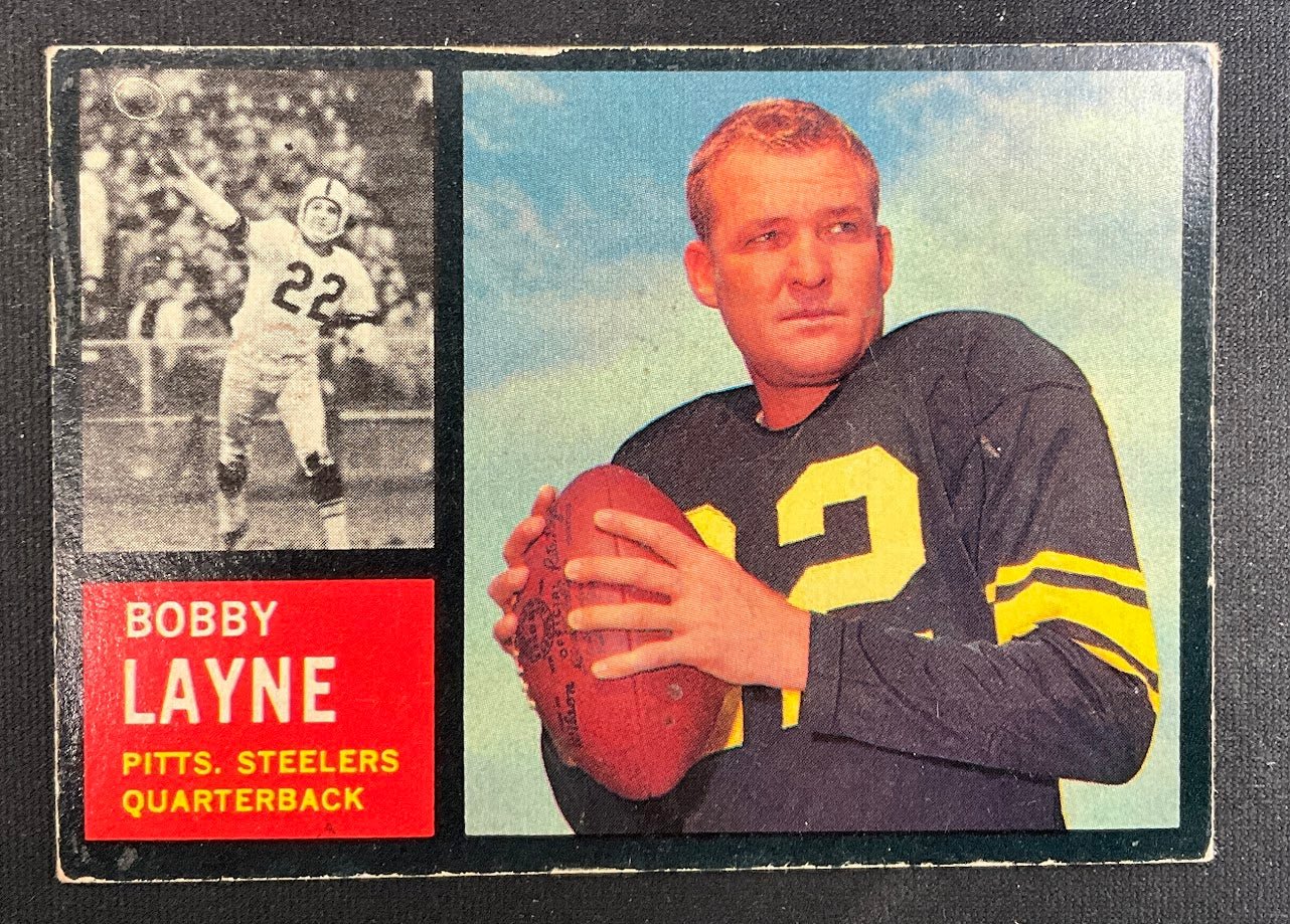 Bobby Layne 1962 Topps #127 Pittsburgh Steelers VG - Collector Store LLC