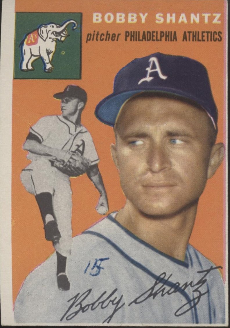 Bobby Shantz 1954 Topps 21 Philadelphia Athletics VG - EX - Collector Store LLC