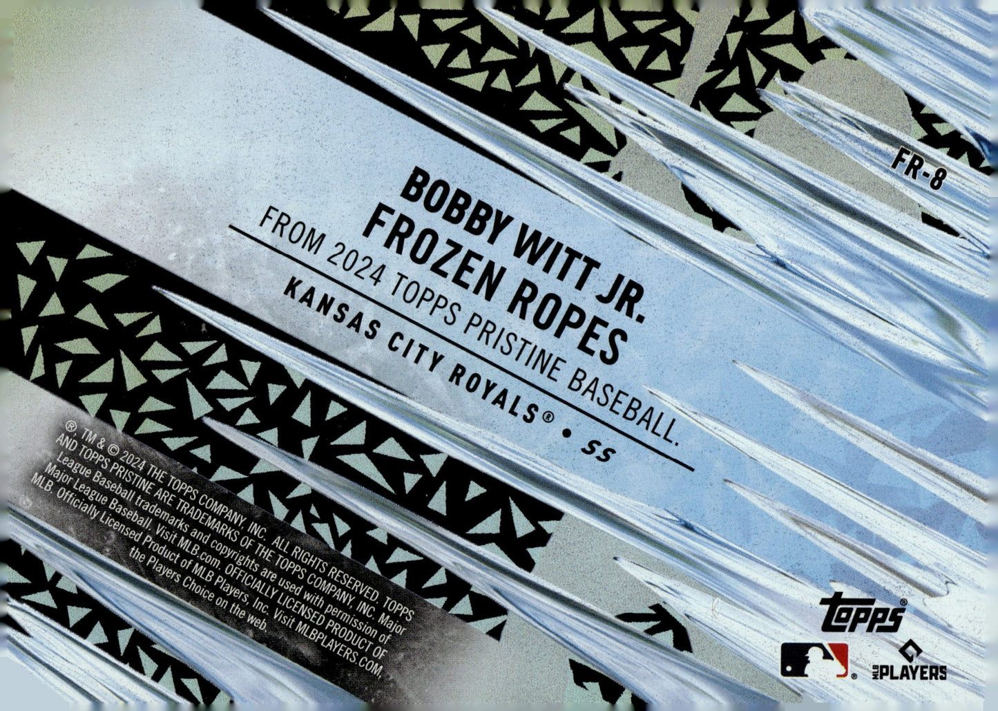 Bobby Witt Jr. 2024 Topps Pristine Frozen Ropes #FR - 8 - Collector Store LLC