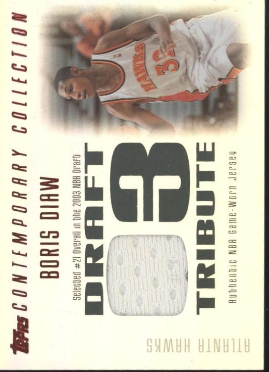 Boris Diaw 2004 - 05 Topps Contemporary Collection Refractor Swatch 11/50 #DT - BD - Collector Store LLC