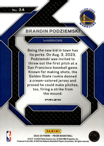 Brandin Podziemski 2023 - 24 Panini Prizm Emergent Prizm #24 - Collector Store LLC