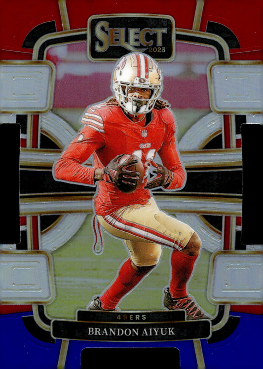 Brandon Aiyuk 2023 Panini Select Die - Cut Red White & Blue Prizm #89 - Collector Store LLC