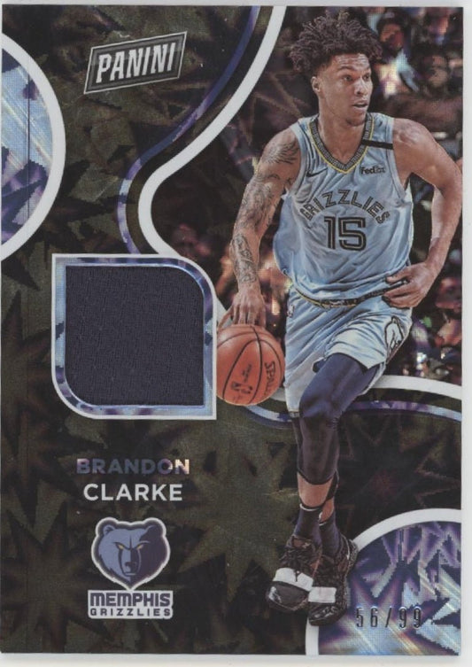 Brandon Clarke 2020 - 21 Panini Player of the Day Swatch #BC - Collector Store LLC