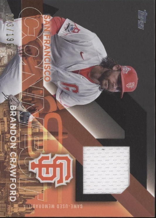Brandon Crawford 2024 Topps Series 1 City Connection Swatch 173/199 #CC - BC - Collector Store LLC
