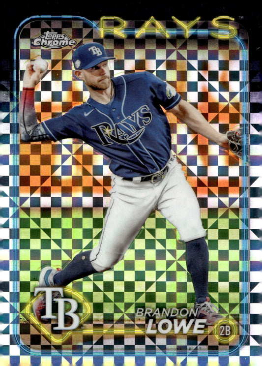 Brandon Lowe 2024 Topps Chrome Xfractor Refractor 286 - Collector Store LLC