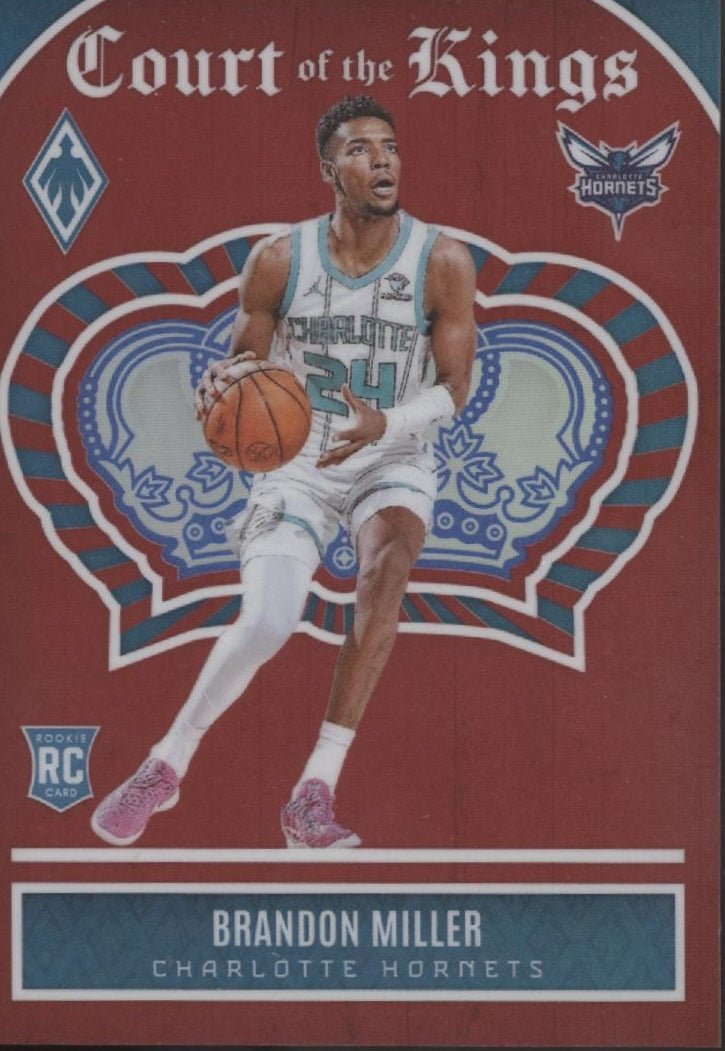 Brandon Miller 2023 - 24 Panini Phoenix Court of the Kings Red Refractor RC /125 - Collector Store LLC