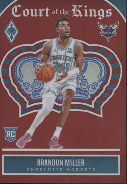 Brandon Miller 2023 - 24 Panini Phoenix Court of the Kings Red Refractor RC /125 - Collector Store LLC