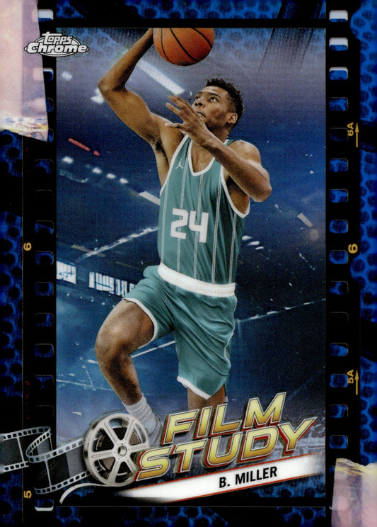 Brandon Miller 2023 - 24 Topps Chrome Film Study Blue Refractor RC #FS - 14 - Collector Store LLC