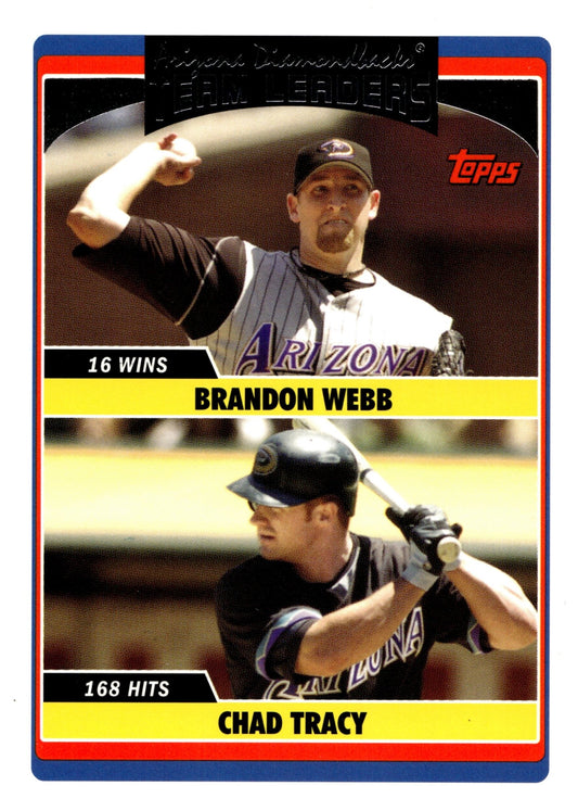 Brandon Webb / Chad Tracy 2006 Topps Updates & Highlights Team Leaders UH305 - Collector Store LLC