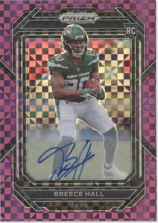 Breece Hall 2022 Panini Prizm Purple Xfractor Prizm RC Auto 44/49 #317 - Collector Store LLC