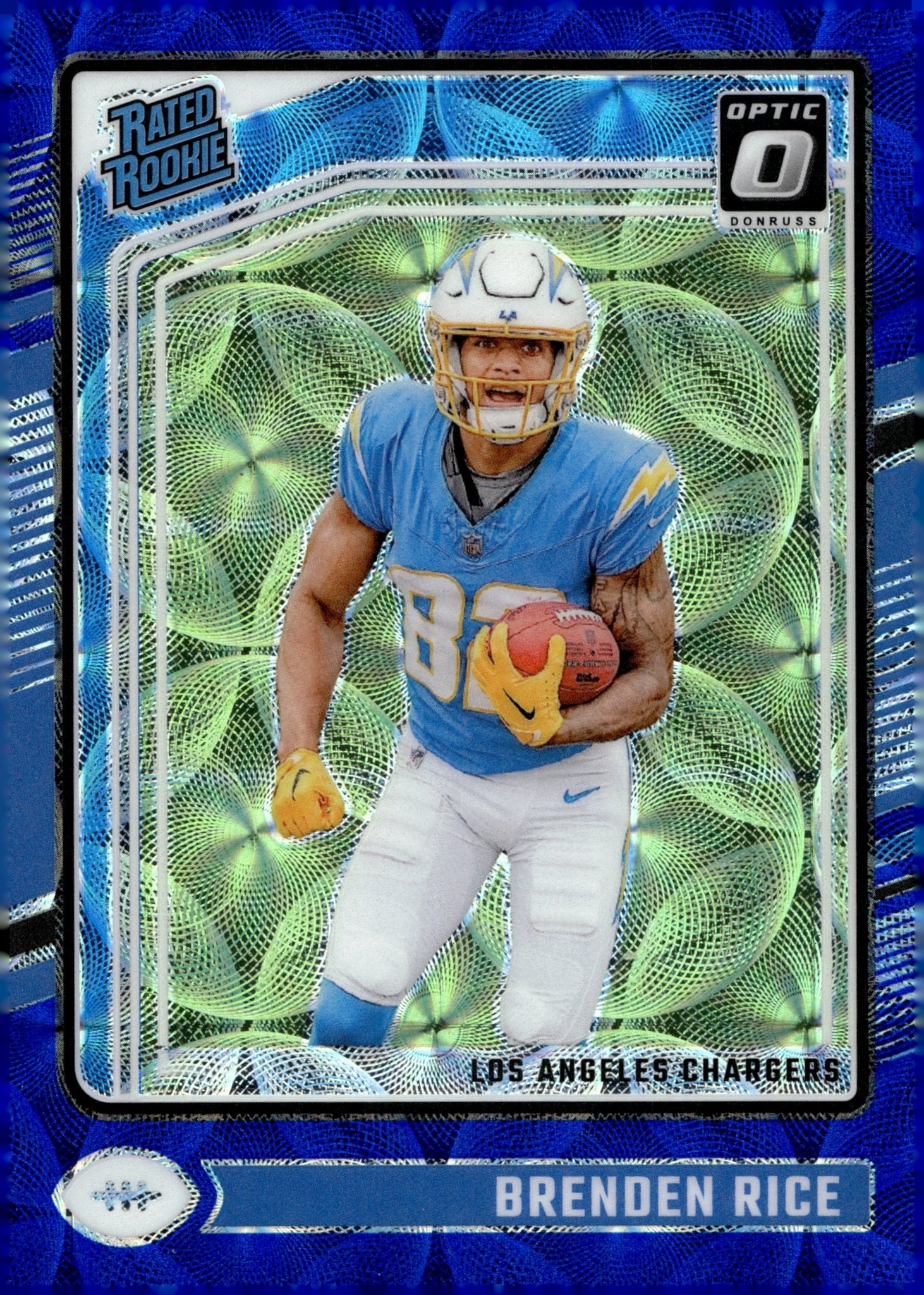 Brenden Rice 2024 Panini Donruss Optic Rated Rookie Blue Scope Prizm RC 213 - Collector Store LLC