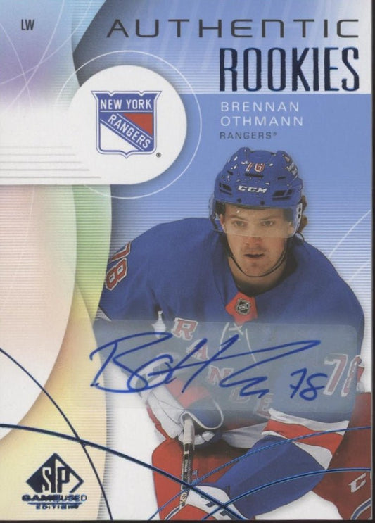 Brennan Othmann 2024 - 25 Upper Deck SP Game Used Authentic Blue RC Auto 202 - Collector Store LLC