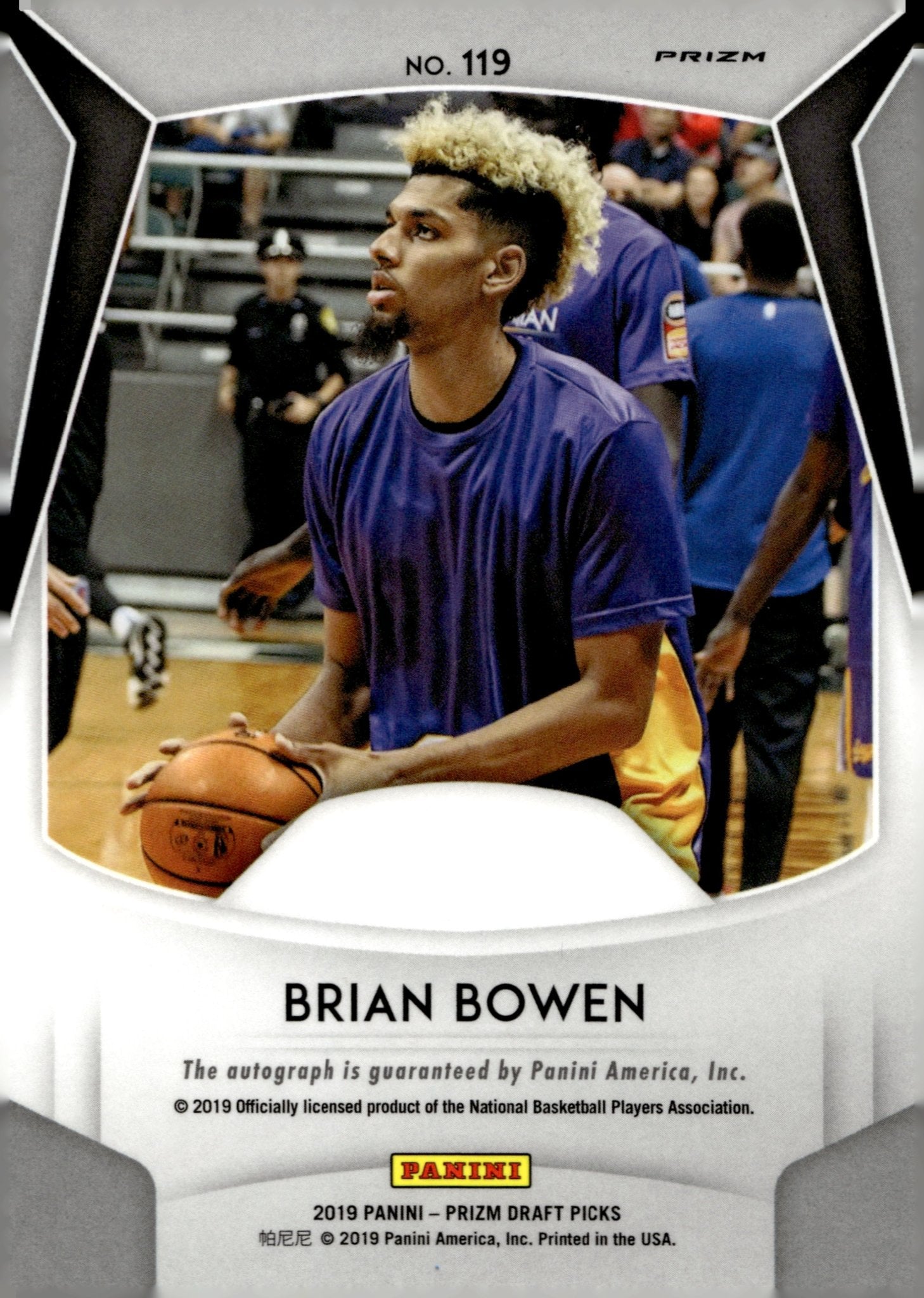 Brian Bowen 2019 Panini Prizm Draft Picks Blue Prizm RC Auto #119 - Collector Store LLC