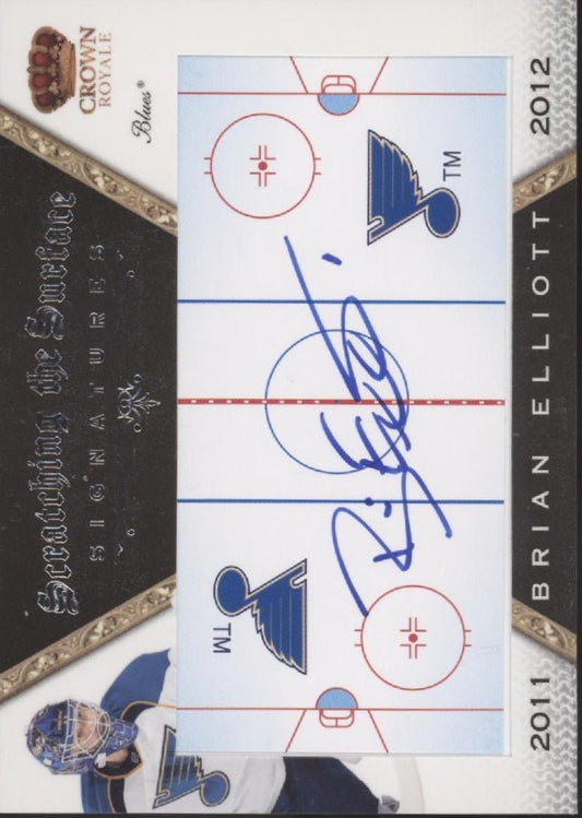 Brian Elliott 2011 - 12 Panini Crown Royale Scratching the Surface Auto 18 - Collector Store LLC