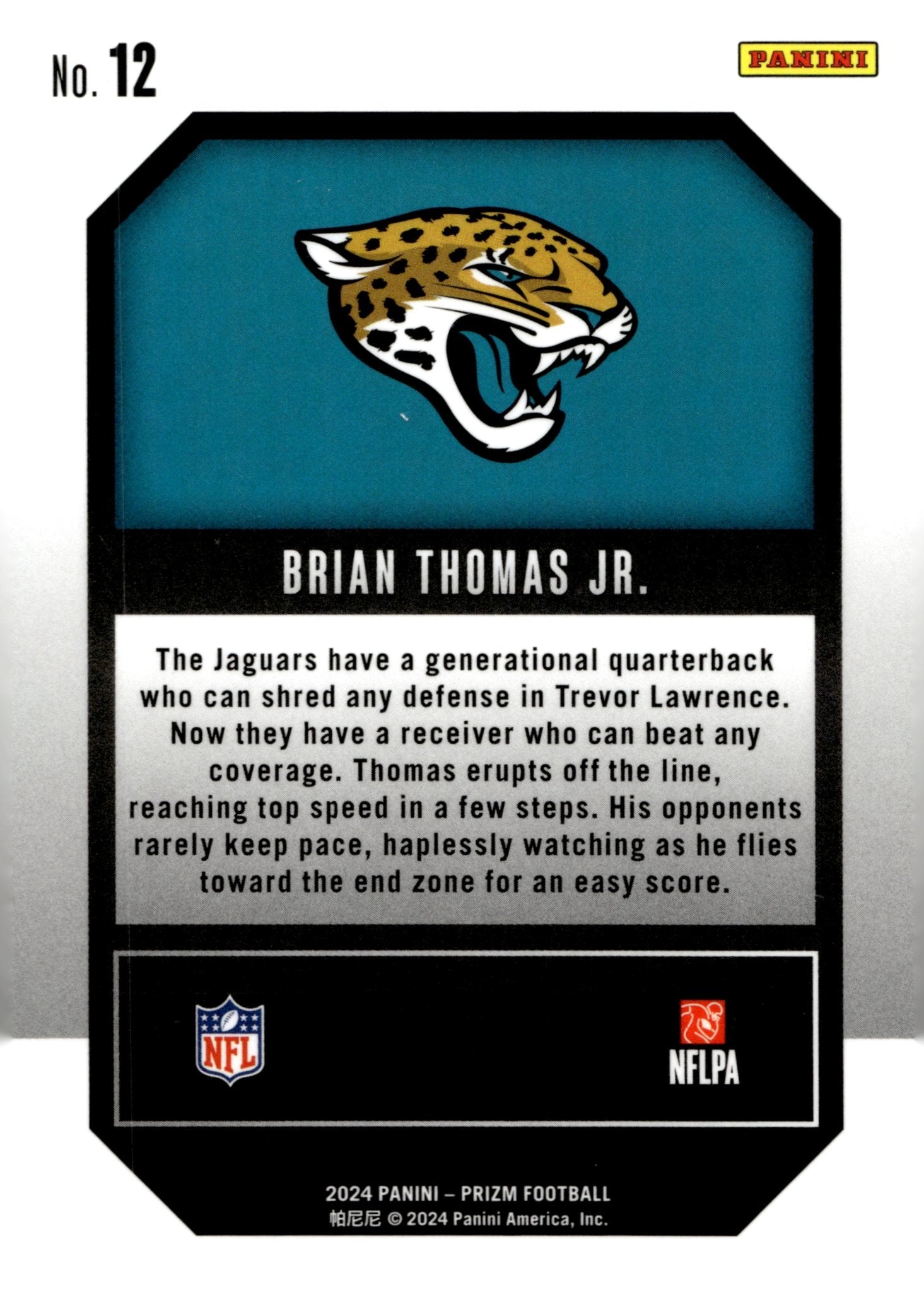 Brian Thomas Jr. 2024 Panini Prizm Emergent RC #12 - Collector Store LLC