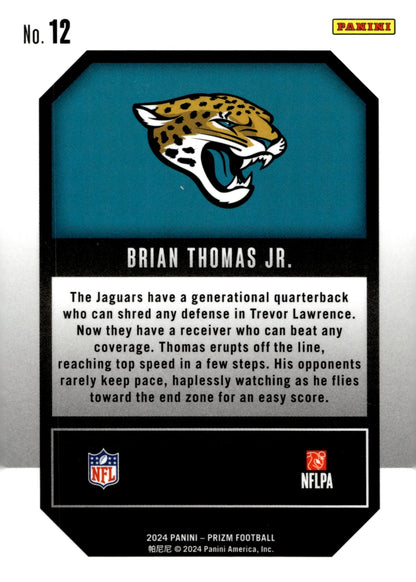 Brian Thomas Jr. 2024 Panini Prizm Emergent RC #12 - Collector Store LLC