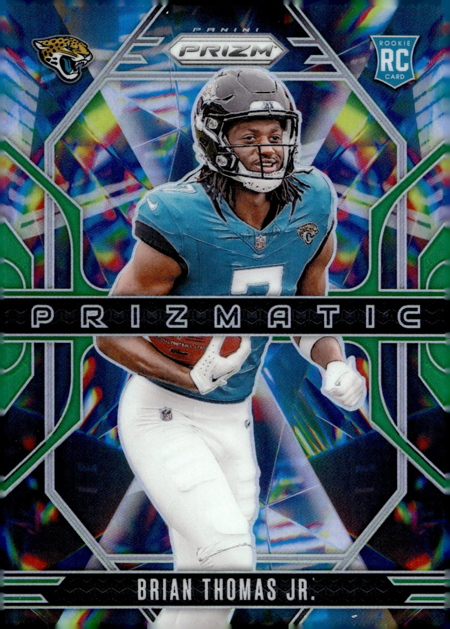 Brian Thomas Jr. 2024 Panini Prizm Prizmatic Green Prizm RC #19 #3 - Collector Store LLC