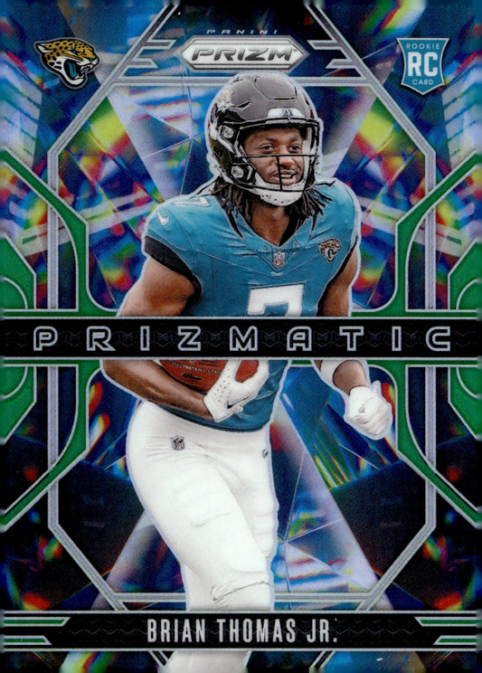 Brian Thomas Jr. 2024 Panini Prizm Prizmatic Green Prizm RC #19 #3 - Collector Store LLC