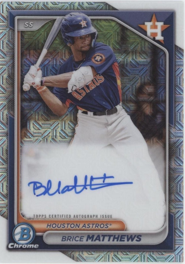 Brice Matthews 2024 Bowman Chrome Mojo Refractor Auto #BMA - BM - Collector Store LLC