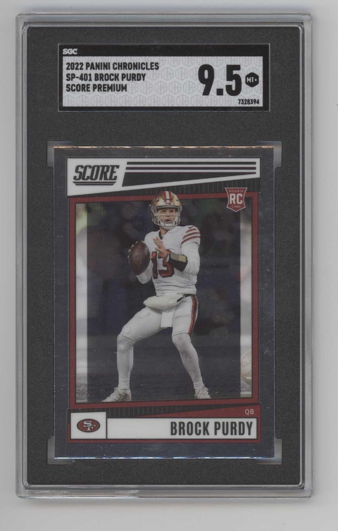 Brock Purdy 2022 Panini Chronicles Score Premium RC #SP - 401 SGC 9.5 - Collector Store LLC