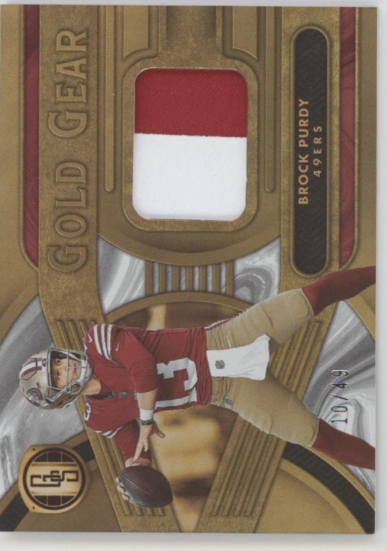 Brock Purdy 2024 Panini Gold Standard Gold Gear Swatch 10/49 #GG - BPY - Collector Store LLC