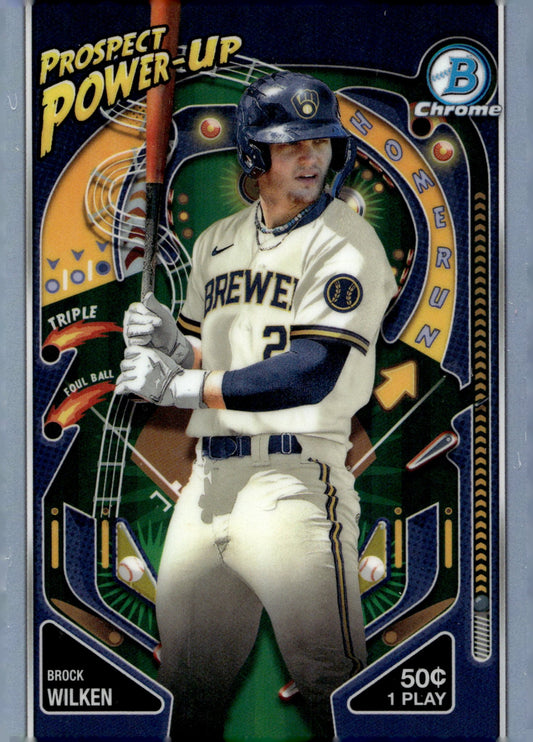 Brock Wilken 2024 Bowman Chrome Prospect Power - Up Refractor PP - 7 - Collector Store LLC
