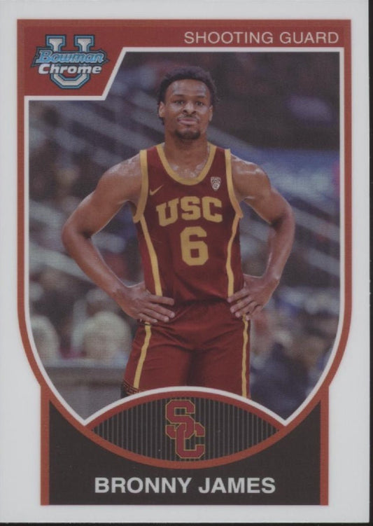 Bronny James 2024 Bowman Chrome University Refractor #07B - 1 - Collector Store LLC