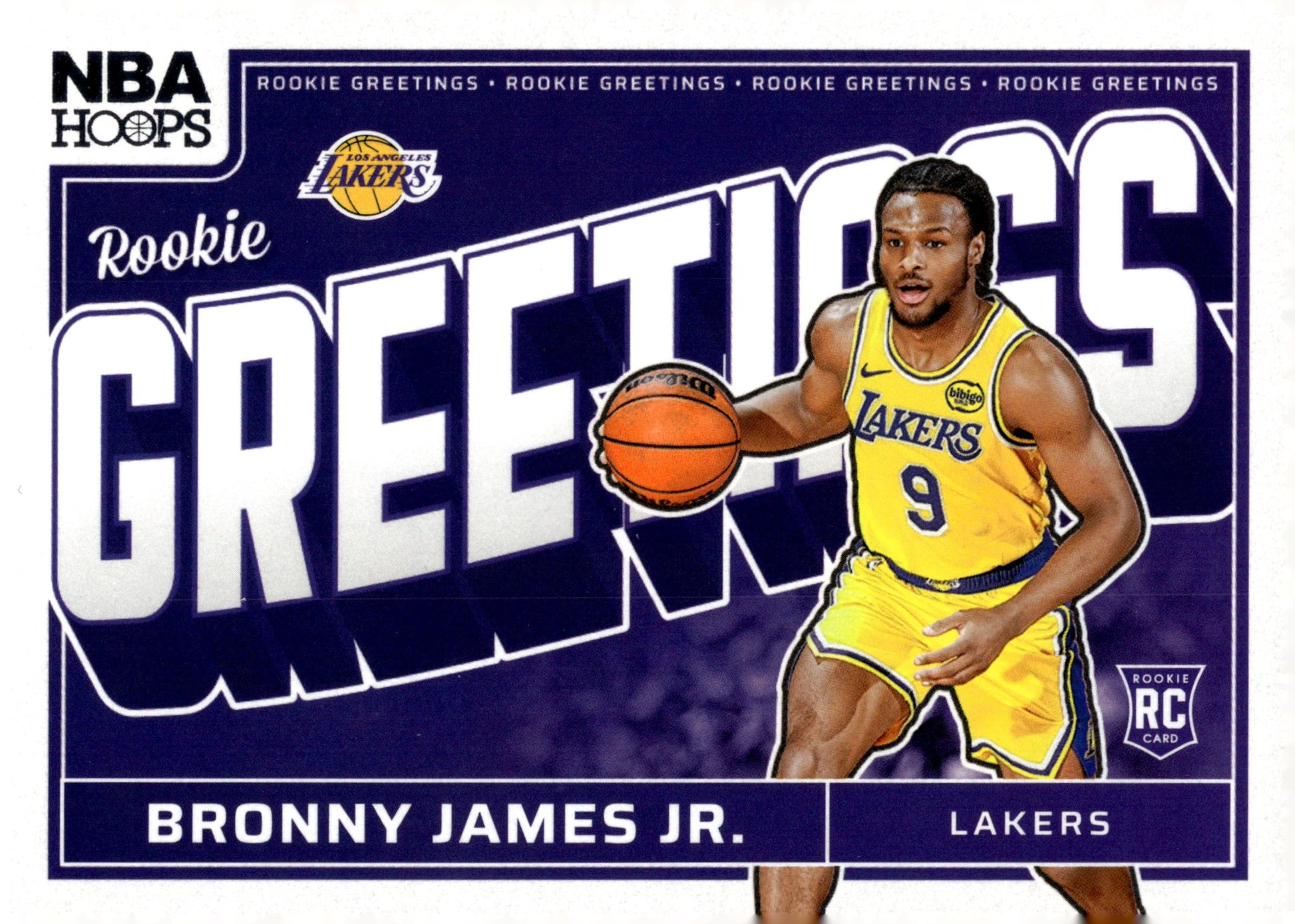 Bronny James Jr. 2024 - 25 Panini Hoops Rookie Greetings RC #6 - Collector Store LLC