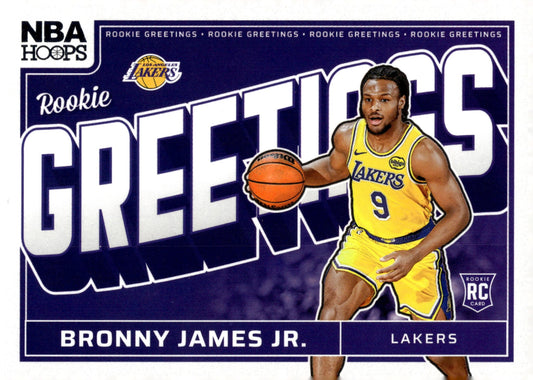 Bronny James Jr. 2024 - 25 Panini Hoops Rookie Greetings RC #6 - Collector Store LLC