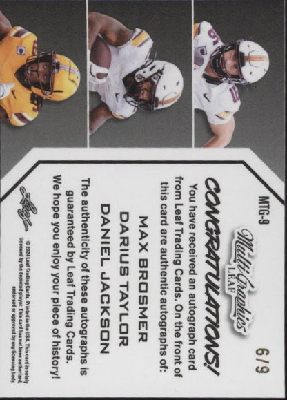 Brosmer / Taylor / Jackson 2024 Leaf Multi Graphics Red Refractor Autos 6/9 - Collector Store LLC