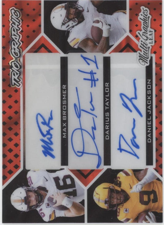 Brosmer / Taylor / Jackson 2024 Leaf Multi Graphics Red Refractor Autos 6/9 - Collector Store LLC