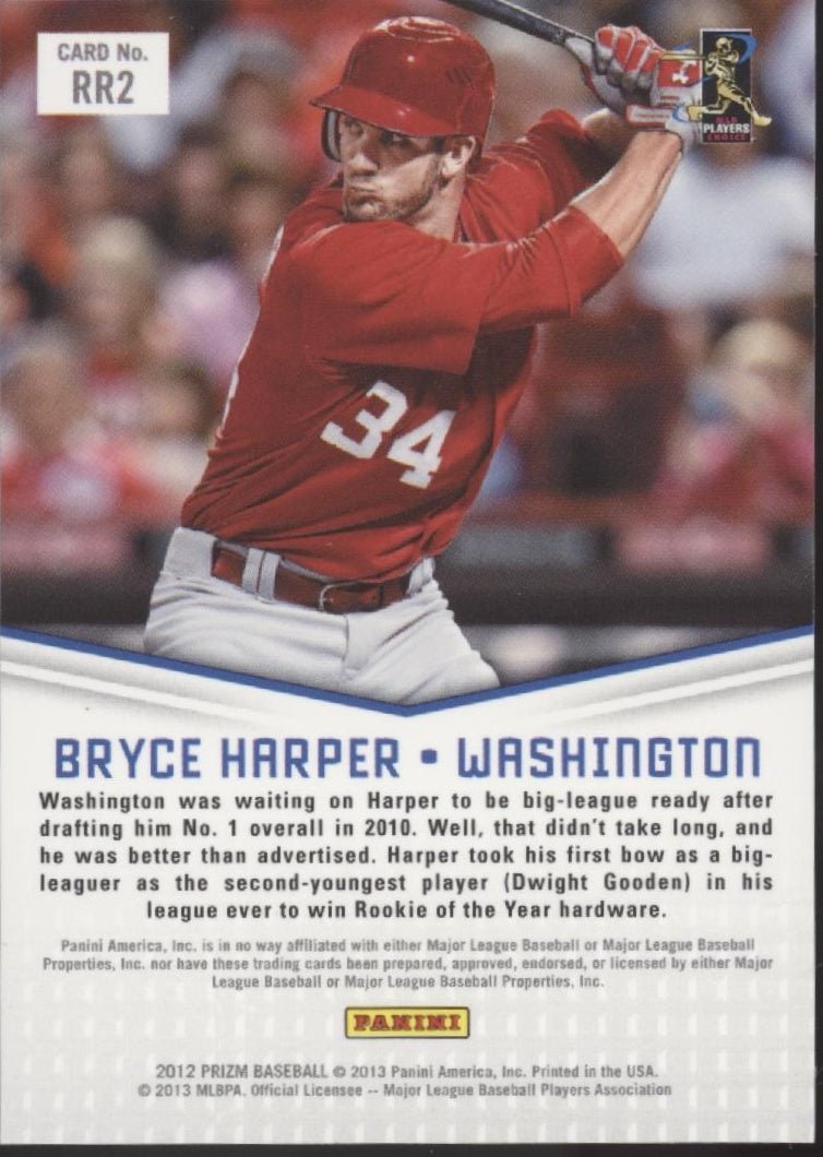 Bryce Harper 2012 Panini Prizm Rookie Relevance RC #RR2 - Collector Store LLC