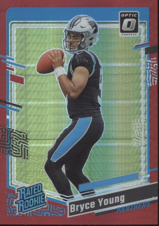 Bryce Young 2023 Panini Donruss Optic Rated Rookie Red Prism Prizm RC #213 - Collector Store LLC