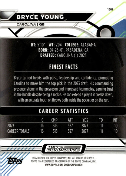 Bryce Young 2023 Topps Composite Finest RC #158 - Collector Store LLC