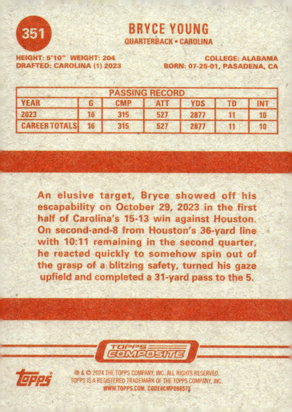 Bryce Young 2023 Topps Composite Heritage RC #351 #2 - Collector Store LLC