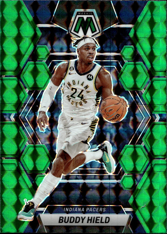 Buddy Hield 2022 - 23 Panini Mosaic Green Prizm #46 - Collector Store LLC