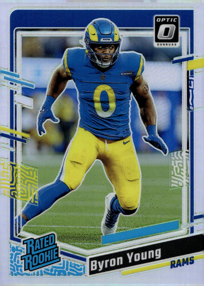 Byron Young 2023 Panini Donruss Optic Rated Rookie Prizm RC #266 - Collector Store LLC