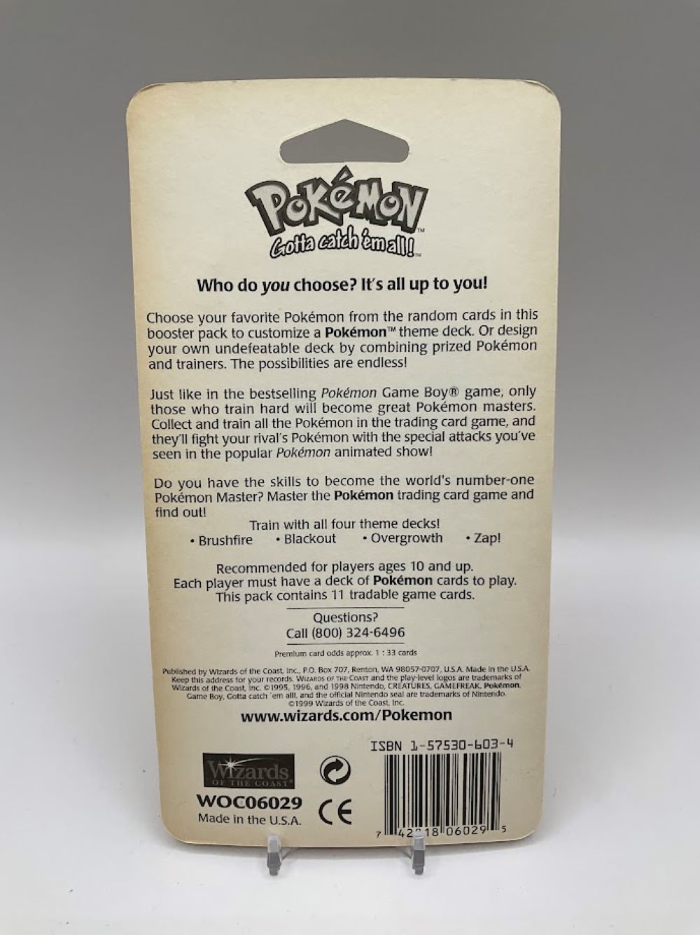 Pokemon: Base Set Long Crimp Shadowless Base Set Blister Pack [Charizard Art]