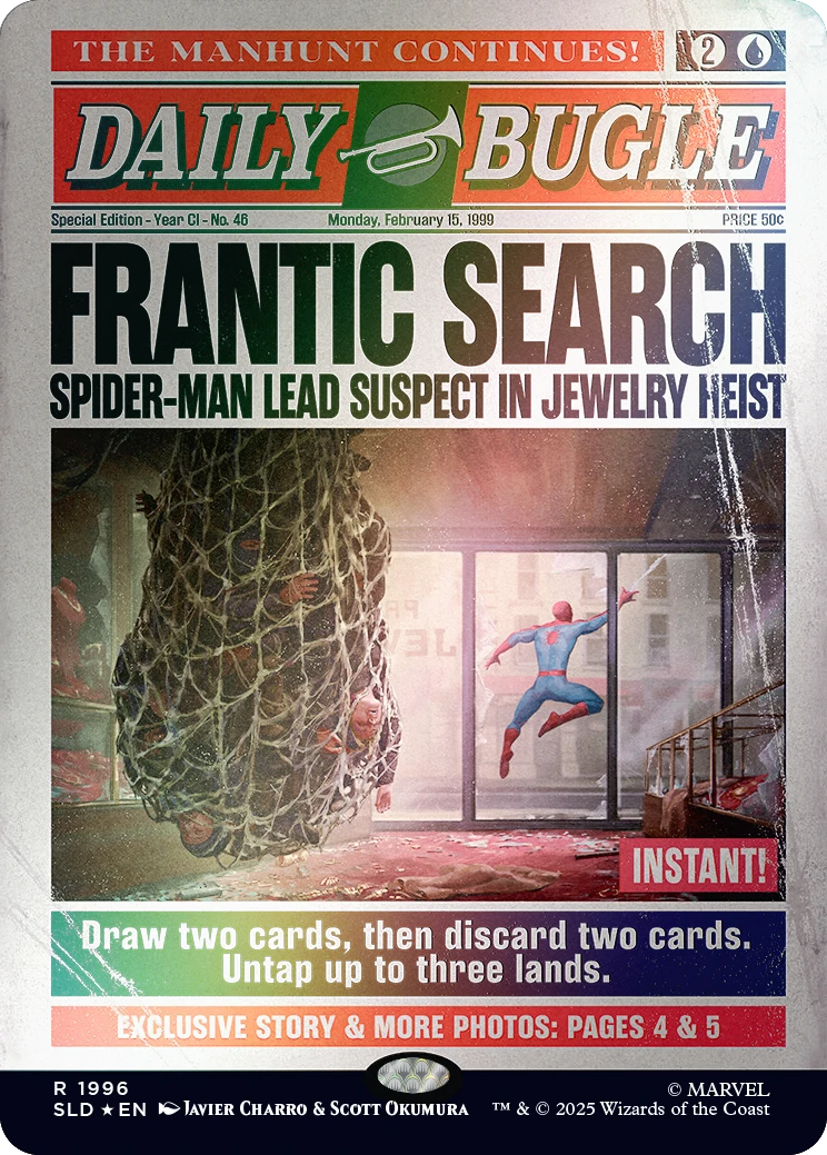 Magic the Gathering: Secret Lair x Marvel - Spider-Man: Daily Bugle Breaking News [Rainbow Foil Edition]
