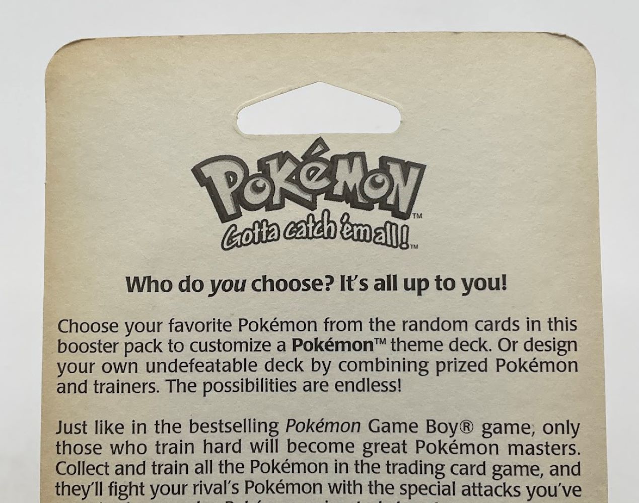 Pokemon: Base Set Long Crimp Shadowless Base Set Blister Pack [Charizard Art]