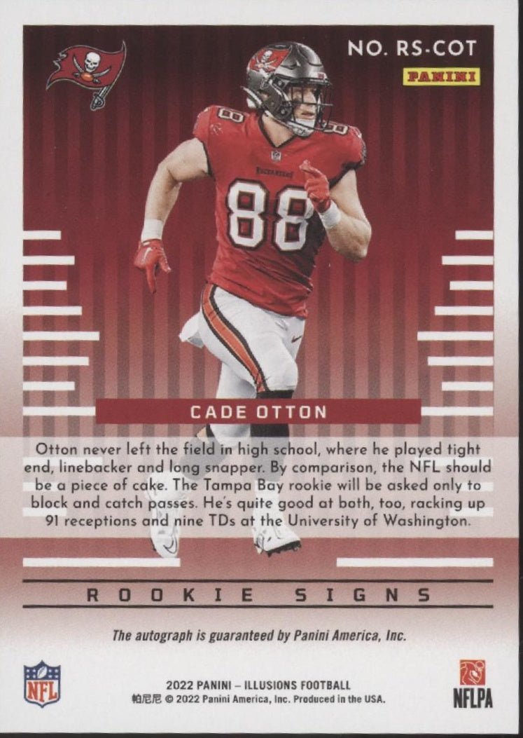 Cade Otton 2022 Panini Illusions Rookie Signs RC Auto 45/99 RS - COT - Collector Store LLC
