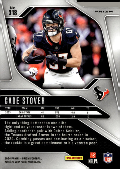 Cade Stover 2024 Panini Prizm Red White & Blue Prizm RC #318 - Collector Store LLC