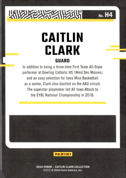 Caitlin Clark 2024 Panini Caitlin Clark Collection Highlights RC #H4 - Collector Store LLC